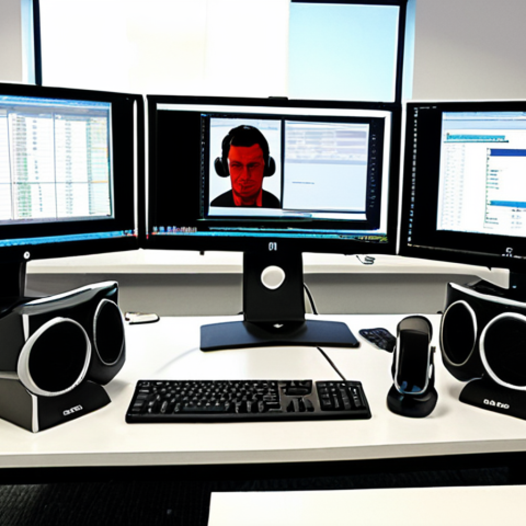 **

A professional translator working at a modern desk with multiple monitors. One screen displays CAT-tool software (e.g., Trados Studio), showcasing a translation memory interface. The desk includes a high-quality headset for interpreting, and reference materials such as dictionaries and legal textbooks are visible. The background is a bright, organized office space. The overall feel is professional, efficient, and technologically advanced. Focus on conveying expertise and precision.

**