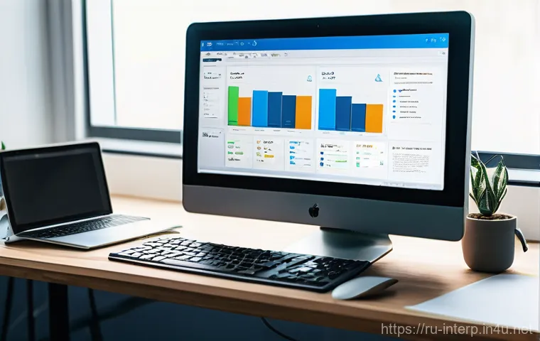 국제통역사 취업 성공 전략 - **Modern Translator's Workspace:** A dynamic and organized workspace of a professional translator in...