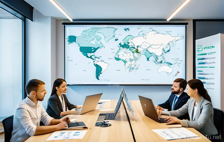 국제통역사 취업 성공 전략 - **Modern Translator's Workspace:** A dynamic and organized workspace of a professional translator in... 국제통역사 취업 성공 전략 - **Modern Translator's Workspace:** A dynamic and organized workspace of a professional translator in...