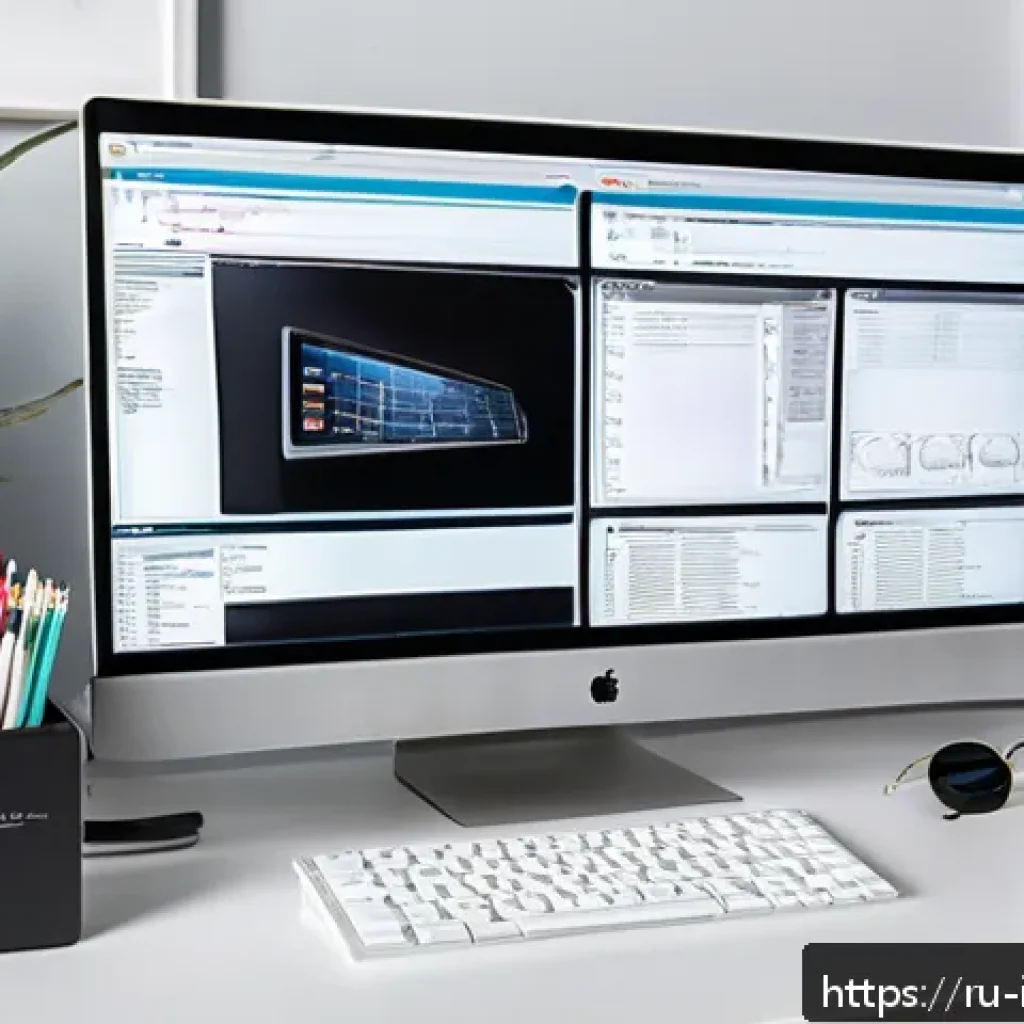 국제통역사 자기 개발 - A modern professional translator working at a sleek, organized home office desk with multiple monito...